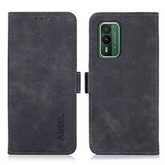 Funda de Cuero Cartera con Soporte Carcasa K08Z para Nokia XR21 Negro