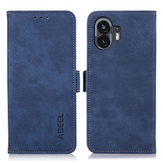 Funda de Cuero Cartera con Soporte Carcasa K08Z para Nothing Phone 2 Azul