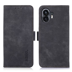 Funda de Cuero Cartera con Soporte Carcasa K08Z para Nothing Phone 2 Negro