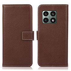 Funda de Cuero Cartera con Soporte Carcasa K08Z para OnePlus 10 Pro 5G Marron