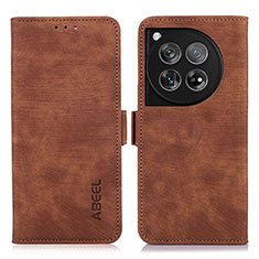 Funda de Cuero Cartera con Soporte Carcasa K08Z para OnePlus 12 5G Marron