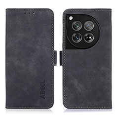 Funda de Cuero Cartera con Soporte Carcasa K08Z para OnePlus 12 5G Negro