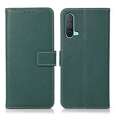 Funda de Cuero Cartera con Soporte Carcasa K08Z para OnePlus Nord CE 5G Verde