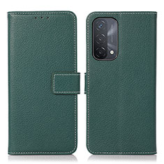 Funda de Cuero Cartera con Soporte Carcasa K08Z para Oppo A54 5G Verde