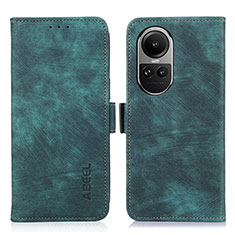 Funda de Cuero Cartera con Soporte Carcasa K08Z para Oppo Reno10 5G Verde