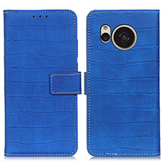 Funda de Cuero Cartera con Soporte Carcasa K08Z para Sharp Aquos Sense7 Plus Azul