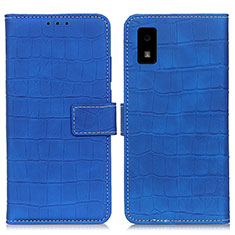 Funda de Cuero Cartera con Soporte Carcasa K08Z para Sharp Aquos wish Azul