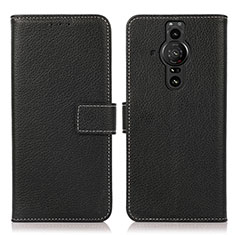 Funda de Cuero Cartera con Soporte Carcasa K08Z para Sony Xperia PRO-I Negro