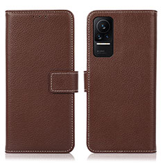 Funda de Cuero Cartera con Soporte Carcasa K08Z para Xiaomi Civi 5G Marron