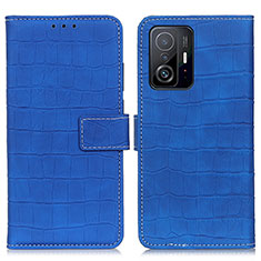 Funda de Cuero Cartera con Soporte Carcasa K08Z para Xiaomi Mi 11T 5G Azul