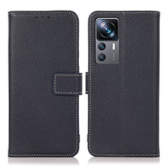 Funda de Cuero Cartera con Soporte Carcasa K08Z para Xiaomi Mi 12T 5G Azul Real