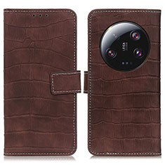 Funda de Cuero Cartera con Soporte Carcasa K08Z para Xiaomi Mi 13 Ultra 5G Marron