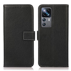 Funda de Cuero Cartera con Soporte Carcasa K08Z para Xiaomi Redmi K50 Ultra 5G Negro