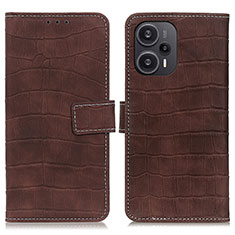 Funda de Cuero Cartera con Soporte Carcasa K08Z para Xiaomi Redmi Note 12 Turbo 5G Marron