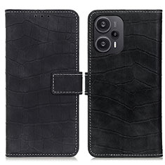 Funda de Cuero Cartera con Soporte Carcasa K08Z para Xiaomi Redmi Note 12 Turbo 5G Negro