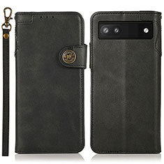 Funda de Cuero Cartera con Soporte Carcasa K09Z para Google Pixel 6a 5G Negro