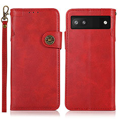 Funda de Cuero Cartera con Soporte Carcasa K09Z para Google Pixel 6a 5G Rojo