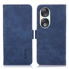 Funda de Cuero Cartera con Soporte Carcasa K09Z para Huawei Honor 90 5G Azul