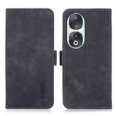 Funda de Cuero Cartera con Soporte Carcasa K09Z para Huawei Honor 90 5G Negro