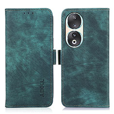 Funda de Cuero Cartera con Soporte Carcasa K09Z para Huawei Honor 90 5G Verde