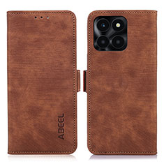 Funda de Cuero Cartera con Soporte Carcasa K09Z para Huawei Honor X8b Marron