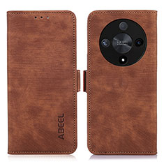 Funda de Cuero Cartera con Soporte Carcasa K09Z para Huawei Honor X9b 5G Marron