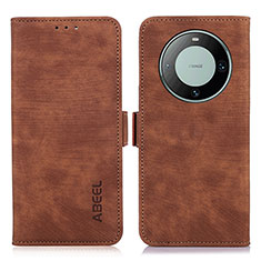 Funda de Cuero Cartera con Soporte Carcasa K09Z para Huawei Mate 60 Marron