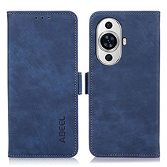 Funda de Cuero Cartera con Soporte Carcasa K09Z para Huawei Nova 11 Pro Azul