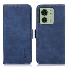 Funda de Cuero Cartera con Soporte Carcasa K09Z para Motorola Moto Edge 40 5G Azul