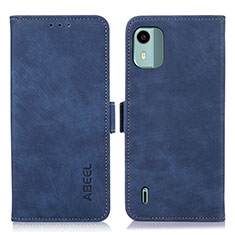 Funda de Cuero Cartera con Soporte Carcasa K09Z para Nokia C12 Azul