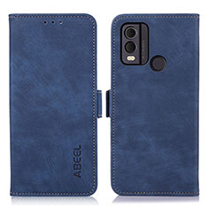 Funda de Cuero Cartera con Soporte Carcasa K09Z para Nokia C22 Azul