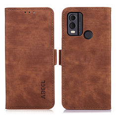 Funda de Cuero Cartera con Soporte Carcasa K09Z para Nokia C22 Marron