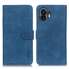 Funda de Cuero Cartera con Soporte Carcasa K09Z para Nothing Phone 2 Azul