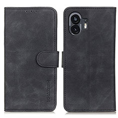 Funda de Cuero Cartera con Soporte Carcasa K09Z para Nothing Phone 2 Negro