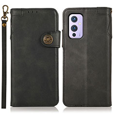 Funda de Cuero Cartera con Soporte Carcasa K09Z para OnePlus 9 5G Negro