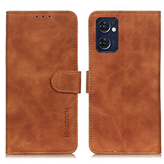 Funda de Cuero Cartera con Soporte Carcasa K09Z para OnePlus Nord CE 2 5G Marron