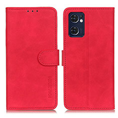 Funda de Cuero Cartera con Soporte Carcasa K09Z para OnePlus Nord CE 2 5G Rojo