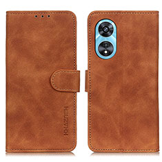 Funda de Cuero Cartera con Soporte Carcasa K09Z para Oppo A1 Pro 5G Marron