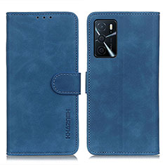 Funda de Cuero Cartera con Soporte Carcasa K09Z para Oppo A16 Azul