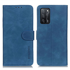 Funda de Cuero Cartera con Soporte Carcasa K09Z para Oppo A55 5G Azul