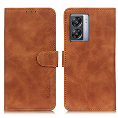 Funda de Cuero Cartera con Soporte Carcasa K09Z para Oppo A77 5G Marron