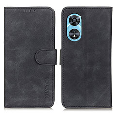 Funda de Cuero Cartera con Soporte Carcasa K09Z para Oppo A78 5G Negro