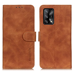 Funda de Cuero Cartera con Soporte Carcasa K09Z para Oppo F19 Marron