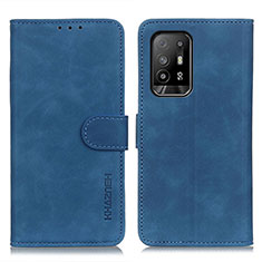 Funda de Cuero Cartera con Soporte Carcasa K09Z para Oppo F19 Pro+ Plus 5G Azul