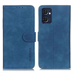 Funda de Cuero Cartera con Soporte Carcasa K09Z para Oppo Reno7 5G Azul