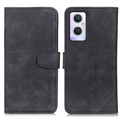 Funda de Cuero Cartera con Soporte Carcasa K09Z para Oppo Reno8 Lite 5G Negro