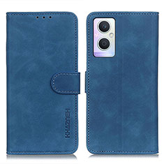 Funda de Cuero Cartera con Soporte Carcasa K09Z para Oppo Reno8 Z 5G Azul