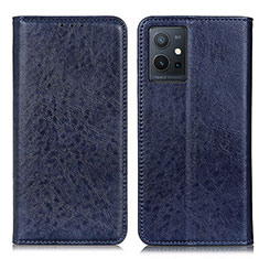 Funda de Cuero Cartera con Soporte Carcasa K09Z para Vivo iQOO Z6 5G Azul