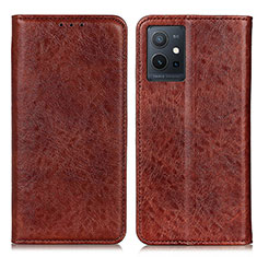 Funda de Cuero Cartera con Soporte Carcasa K09Z para Vivo iQOO Z6 5G Marron