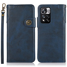 Funda de Cuero Cartera con Soporte Carcasa K09Z para Xiaomi Mi 11i 5G (2022) Azul